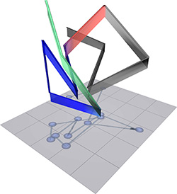 Computer graphic rendering of the 3-D structure of the immunoglobulin locus in B cells