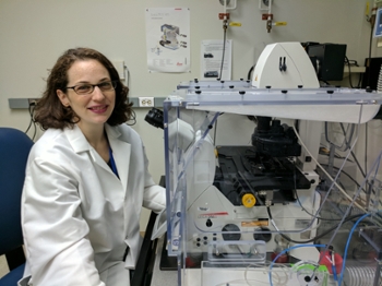 Margery Smelkinson researching in the lab