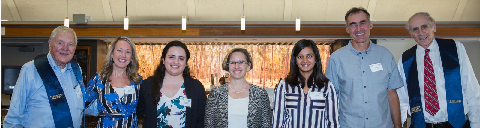 Home Rahnamoun and Ipshita Zutshi with Biological Sciences faculty